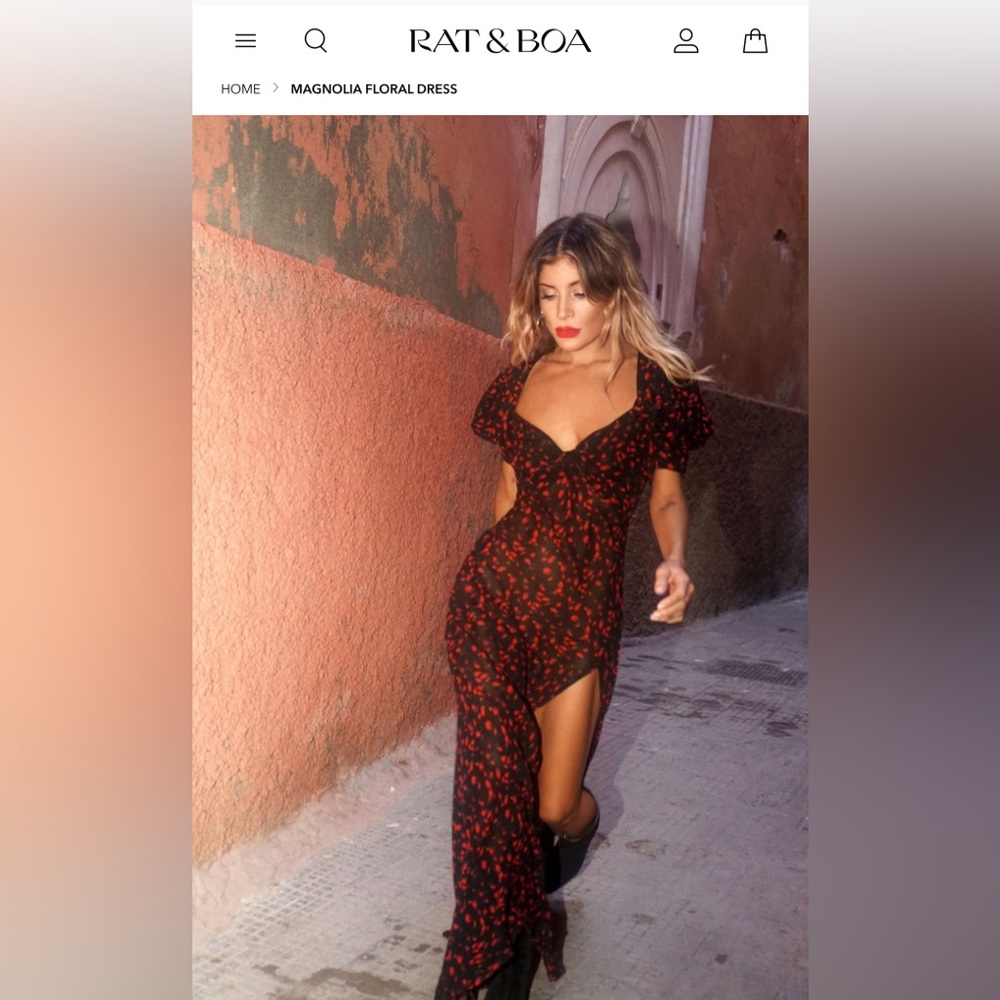 Rat & Boa 	
Magnolia Floral Dress
Size S